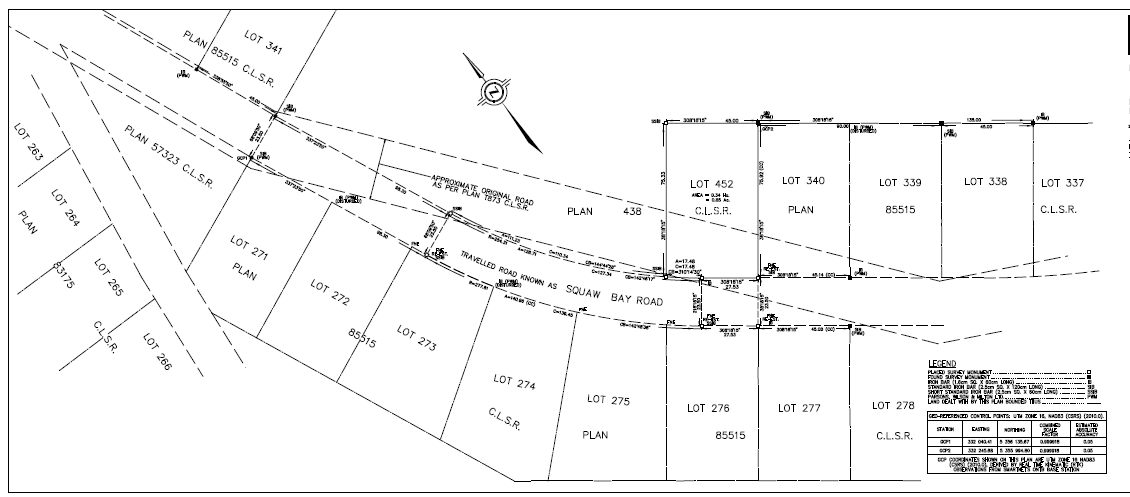 Subdivision Design — specimen survey plan