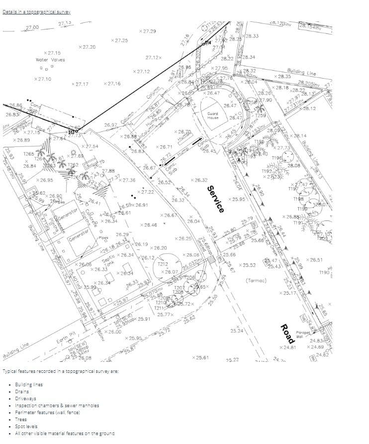 Topographic Survey — specimen survey plan